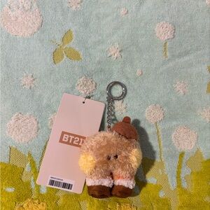 BT21 Shooky Plush Keychain - Cute Tan & Brown